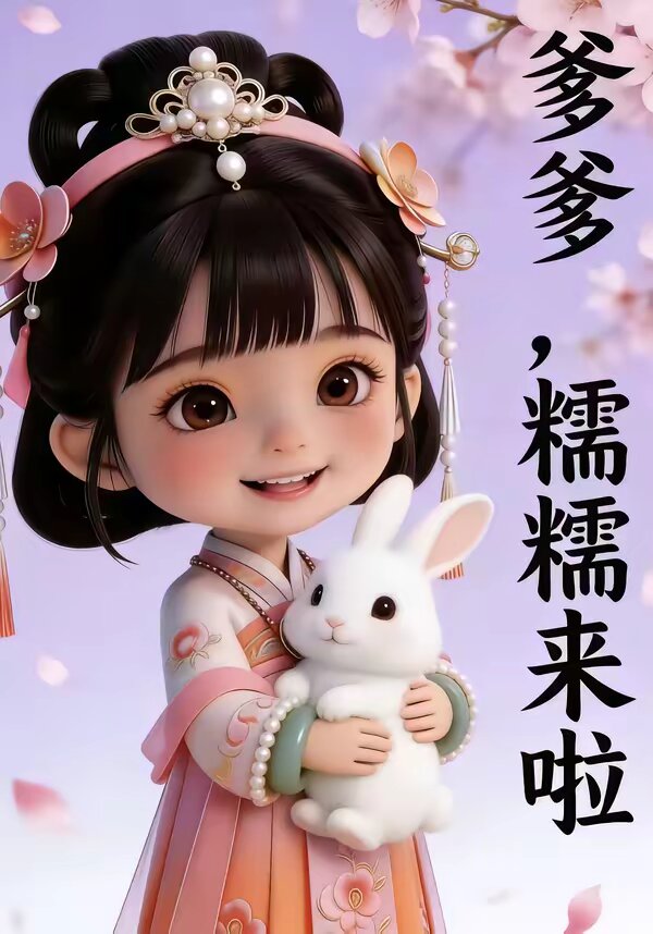 爹爹，糯糯來啦