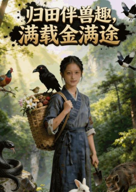 歸田伴獸趣，滿載金滿途