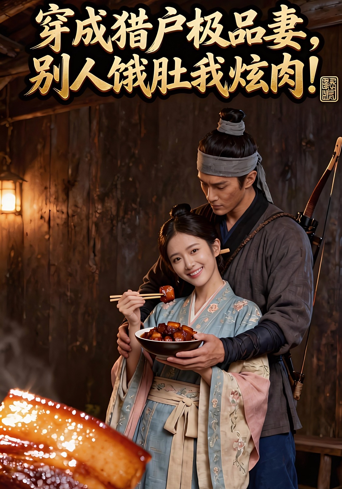 穿成獵戶極品妻，別人餓肚我炫肉！封面圖